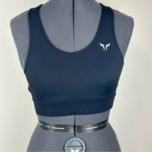 Squatwolf Core Bra Black Cross Back Sports Bra Medium Support M